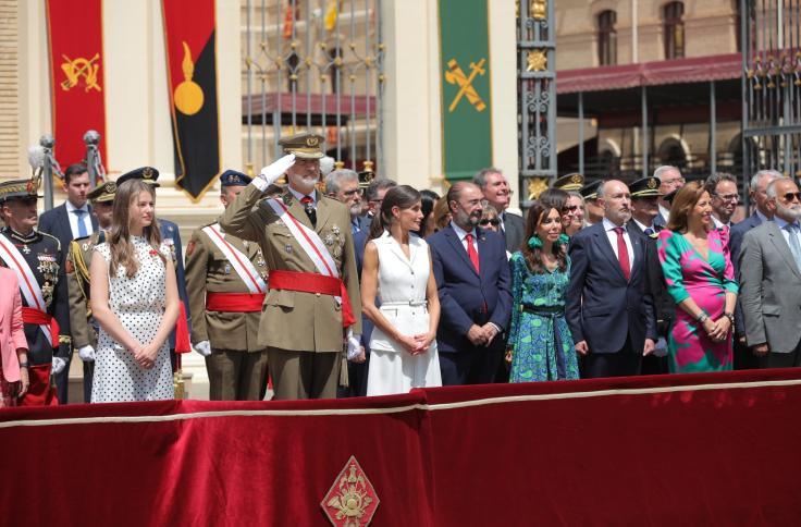 El Presidente de Aragón, Javier Lambán, en la entrega de Reales Despachos en la Academia General Militar de Zaragoza, que ha presidido su Majestad el Rey