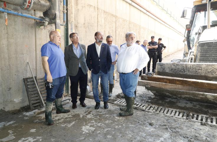 El Presidente de Aragón visita los daños ocasionados por la tormenta de julio en la Feria de Zaragoza