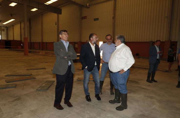 El Presidente de Aragón visita los daños ocasionados por la tormenta de julio en la Feria de Zaragoza