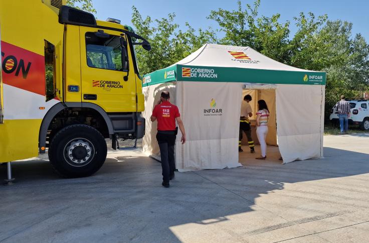 El Puesto de Mando Avanzado se ha instalado en La Alfranca.