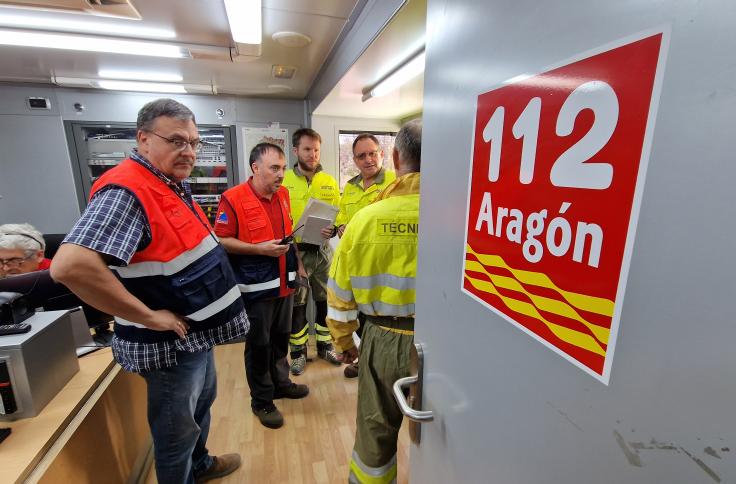 El Puesto de Mando Avanzado se ha instalado en La Alfranca.