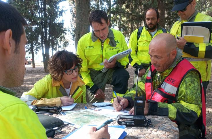 Simulacro de incendio forestal INFOAR