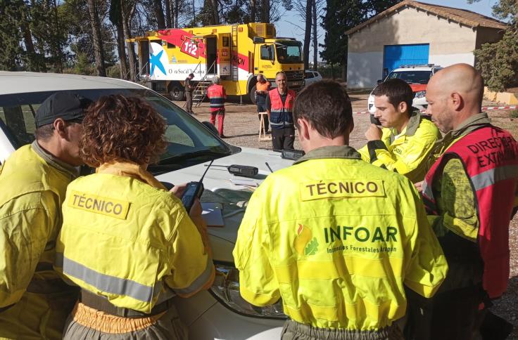 Simulacro de incendio forestal INFOAR