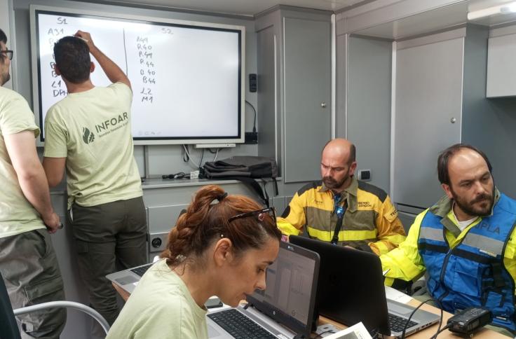 Simulacro de incendio forestal INFOAR