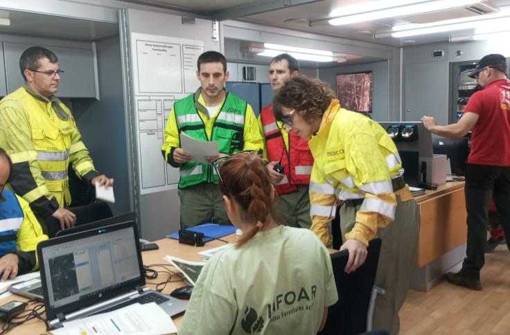 Simulacro de incendio forestal INFOAR