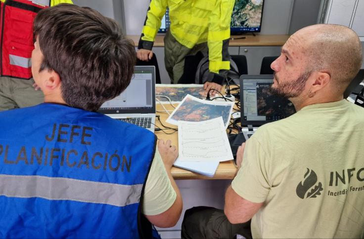 Simulacro de incendio forestal en Calamocha