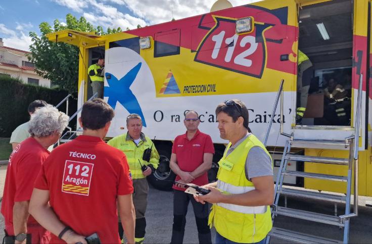 Simulacro de incendio forestal en Calamocha