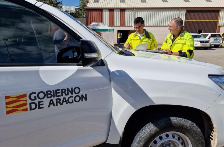 Simulacro de incendio forestal en Calamocha