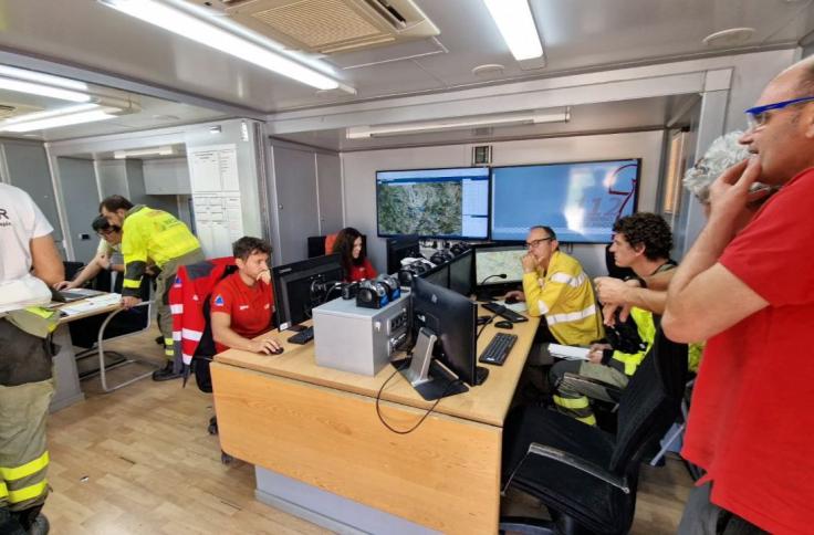 Simulacro de incendio forestal en Calamocha