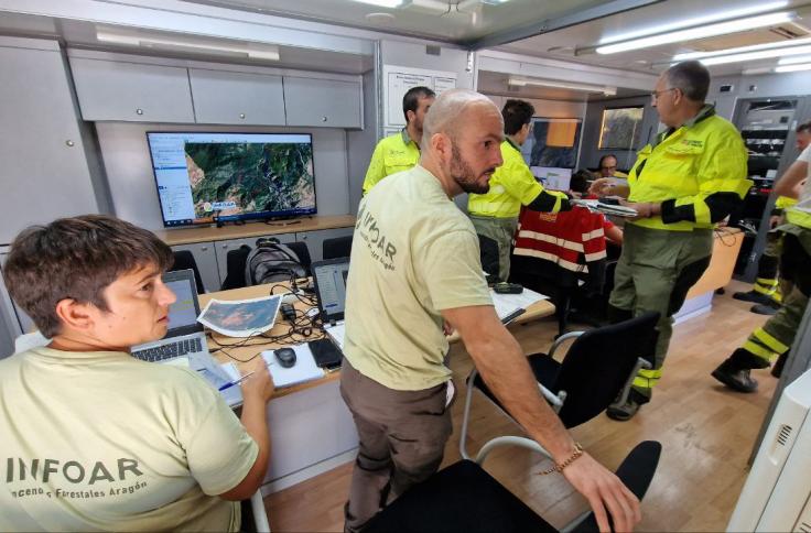 Simulacro de incendio forestal en Calamocha