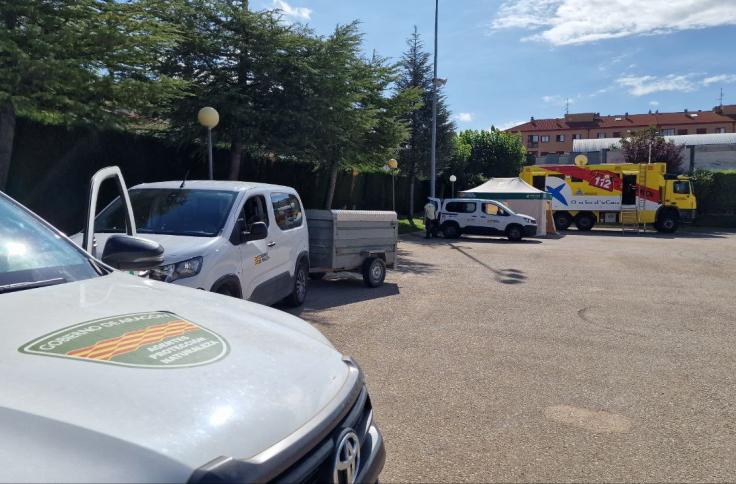 Simulacro de incendio forestal en Calamocha