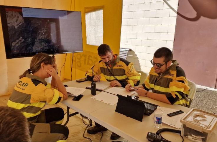 Simulacro de incendio forestal en Calamocha