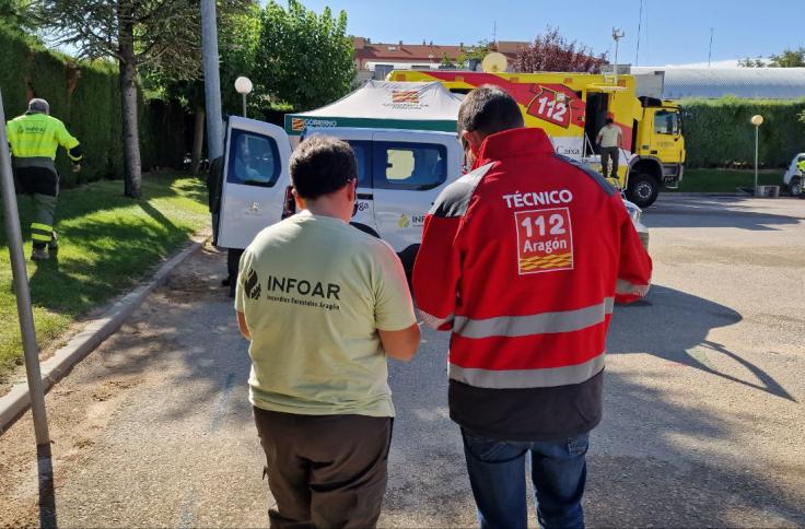 Simulacro de incendio forestal en Calamocha