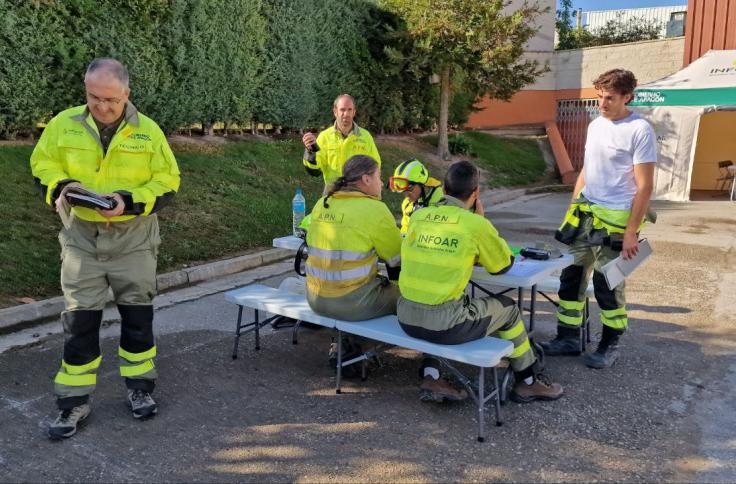 Simulacro de incendio forestal en Calamocha