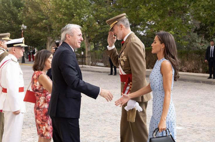 El presidente de Aragón asiste a la jura de bandera de la princesa Leonor en Zaragoza