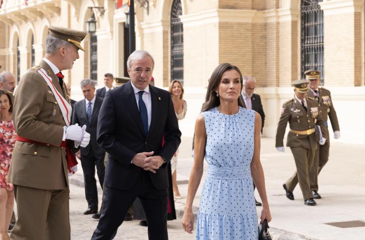 El presidente de Aragón asiste a la jura de bandera de la princesa Leonor en Zaragoza