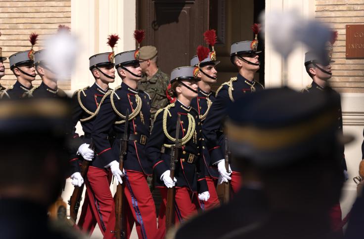 El presidente de Aragón asiste a la jura de bandera de la princesa Leonor en Zaragoza