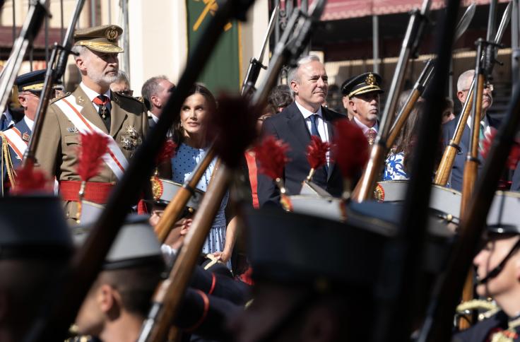 El presidente de Aragón asiste a la jura de bandera de la princesa Leonor en Zaragoza