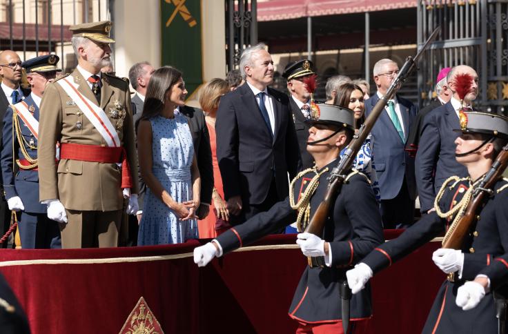 El presidente de Aragón asiste a la jura de bandera de la princesa Leonor en Zaragoza