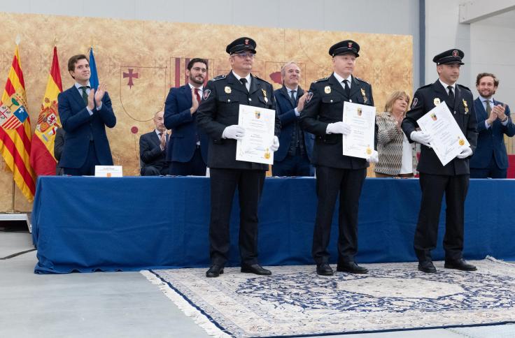 Ceremonia de entrega de las condecoraciones al Mérito Policial en Aragón 2023, celebrada en Barbastro.