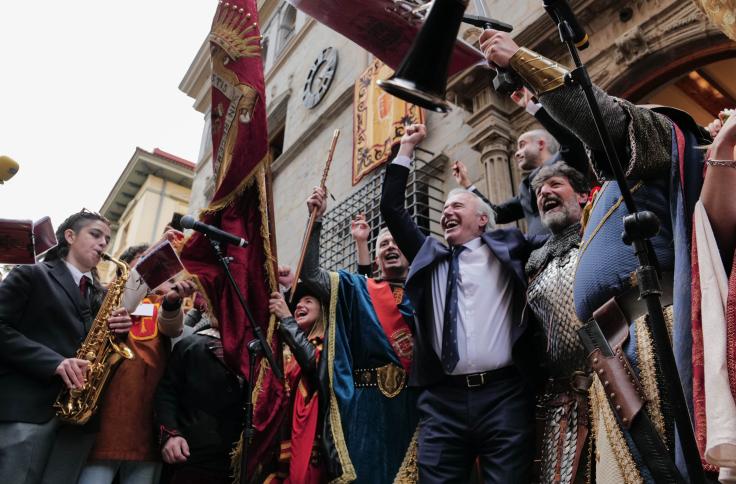 Azcón en la celebración del Primer Viernes de Mayo de Jaca