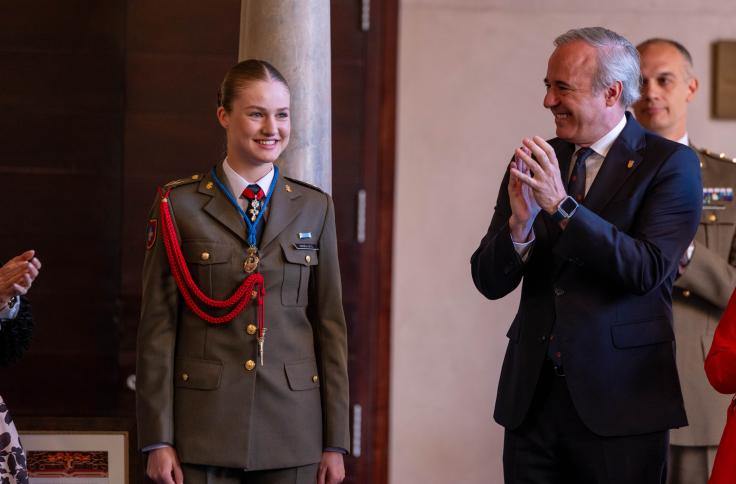 La Princesa Leonor ha recibido la Medalla de Aragón, máxima distinción del Gobierno de Aragón