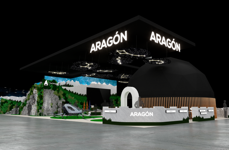 Recreación virtual del stand de FITUR 2025.