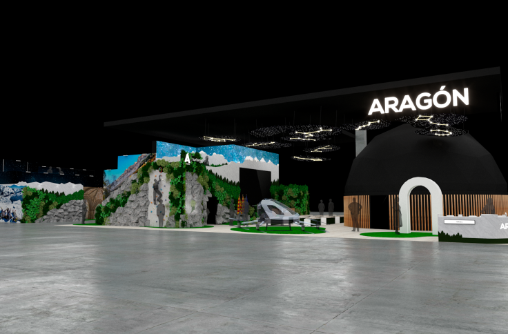 Recreación virtual del stand de FITUR 2025.