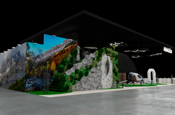 Recreación virtual del stand de FITUR 2025.