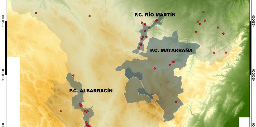 Plano de yacimientos protegidos