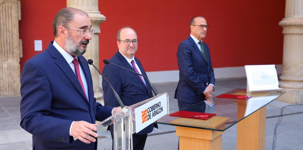 Lambán e Iceta visitan el Museo de Zaragoza y La Mantería