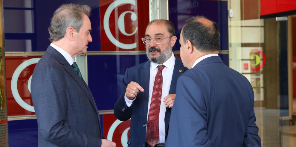 El Presidente Lambán mantiene una reunión con los responsables de Cámara de Comercio