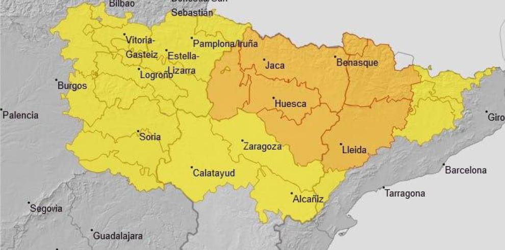 Ampliado aviso naranja por tormentas