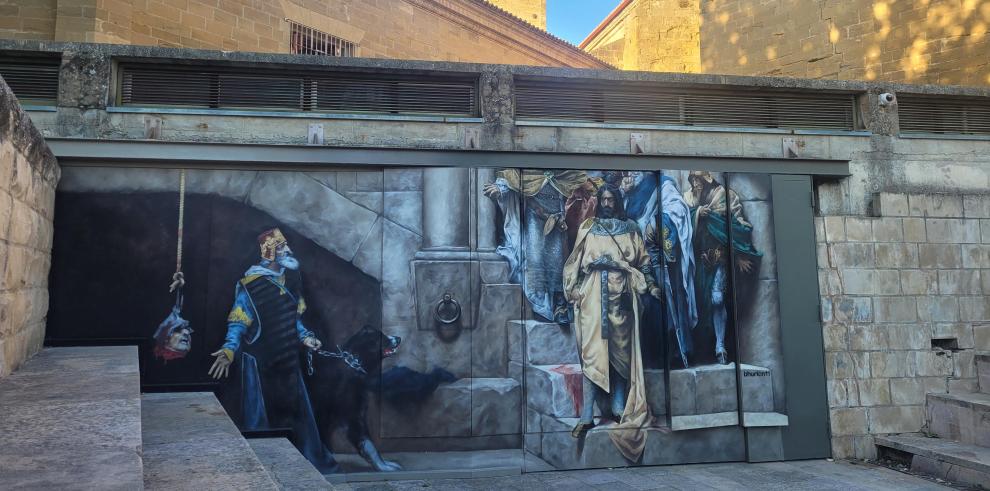 Pintura mural de ‘La Campana de Huesca’