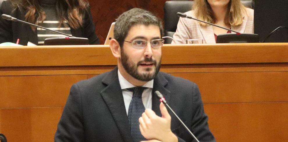 El vicepresidente primero, Alejandro Nolasco, este miércoles en Comisión de Hacienda