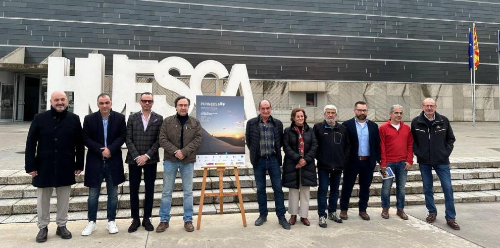 Presentación del Pirineos Mountain Film Festival hoy en Huesca.