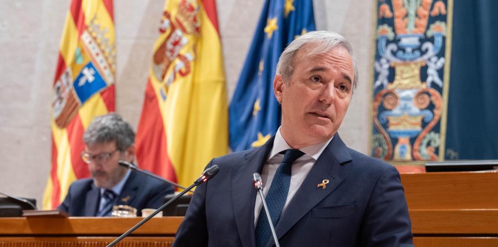 El presidente del Gobierno de Aragón ha comparecido en las Cortes de Aragón