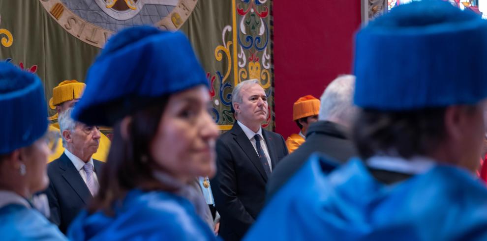 El presidente reconoce la “colaboración, trabajo y lealtad” que unen al Gobierno de Aragón y la Universidad de Zaragoza