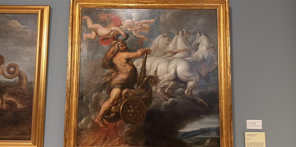 'La Apoteosis de Hércules', de Juan Bautista Martínez del Mazo, es una de las obras del Museo del Prado que pueden verse en el Museo de Huesca.