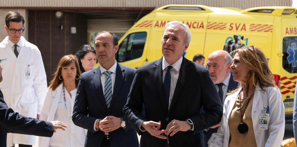 El presidente viaja a Calatayud y visita las Urgencias del Hospital Ernest Lluch