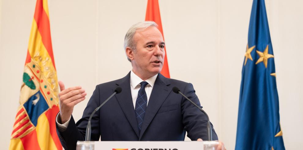 El presidente de Aragón, Jorge Azcón, informa sobre las modificaciones en el Gobierno tras la renuncia de VOX