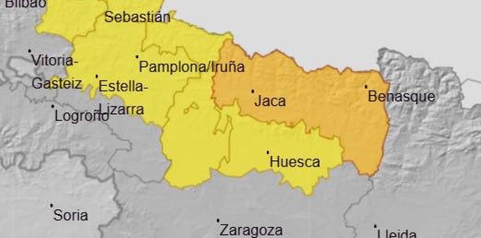 Ampliado el aviso naranja en el Pirineo hasta las 08:00 horas