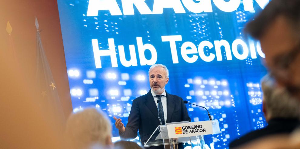 El presidente Azcón anuncia la inversión de hasta 7.500 millones para el desarrollo de un campus de centros de datos de Blackstone en Calatorao