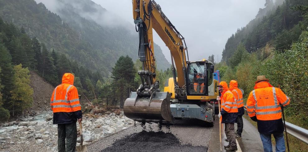 Obras en la A-138.