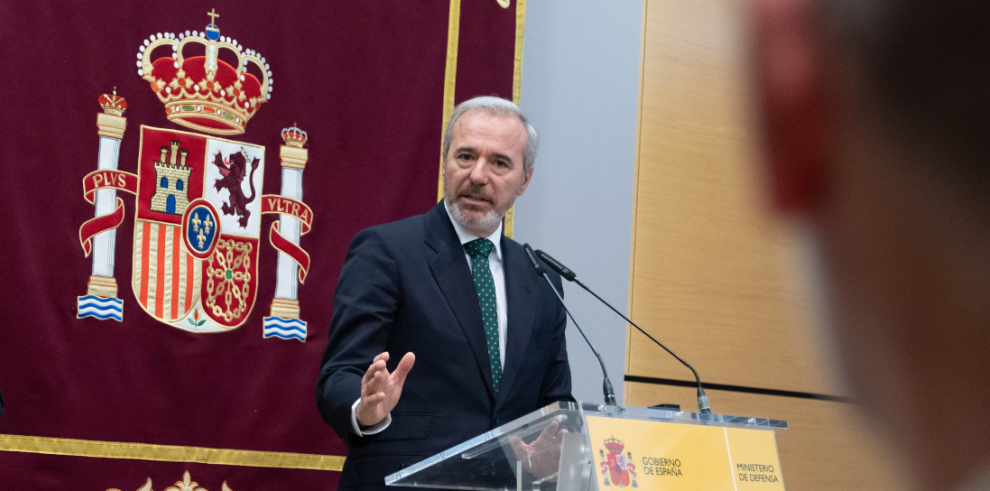 El presidente de Aragón, Jorge Azcón, ha presentado el proyecto de 'hub' logístico e industrial de Defensa en la Comunidad.