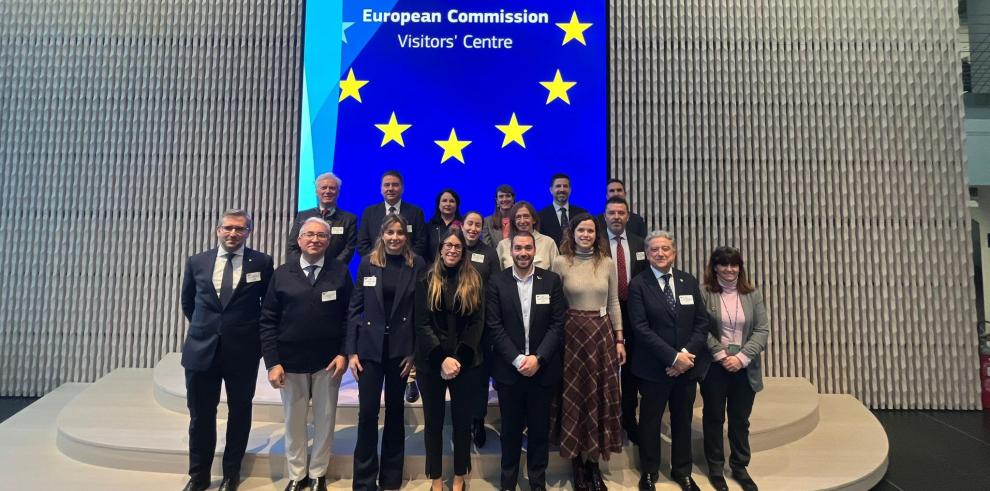 Los representantes de Acción Exterior de las 17 comunidades autónomas, este viernes en Bruselas.