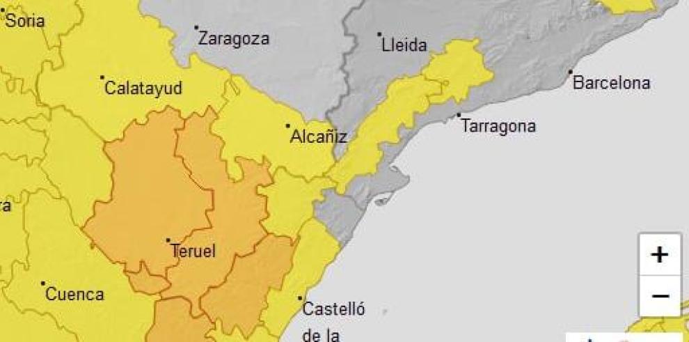 Este lunes se han activado avisos de nivel naranja y amarillo por vientos en Aragón