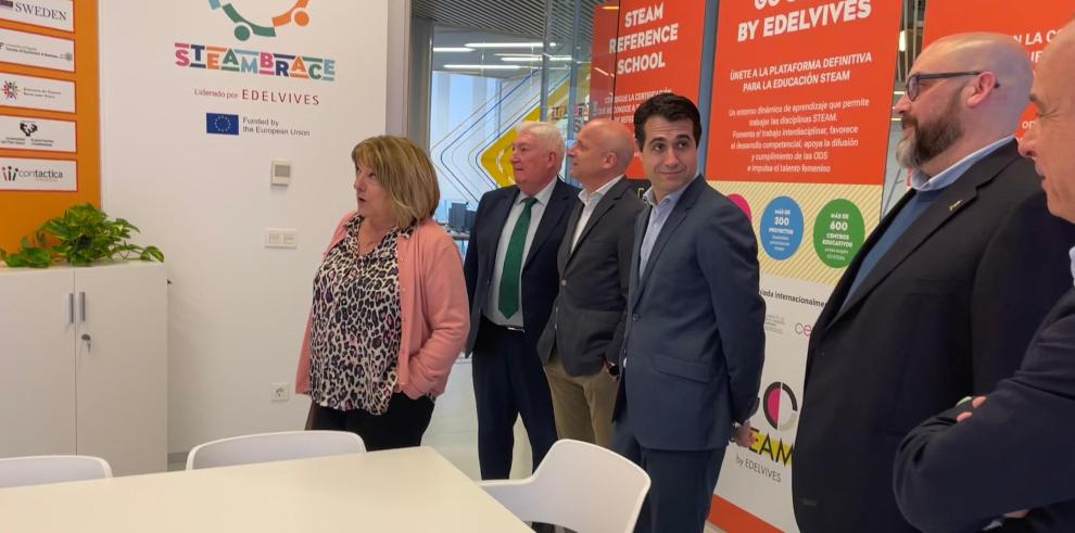 Tomasa Hernández y Carlos Gimeno han inaugurado la sede en Zaragoza del proyecto europeo STEAMbrace