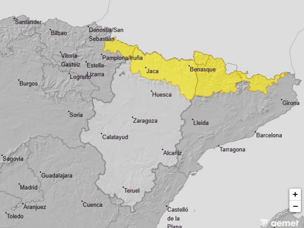 El aviso amarillo por aludes se mantiene en el Pirineo oscense.