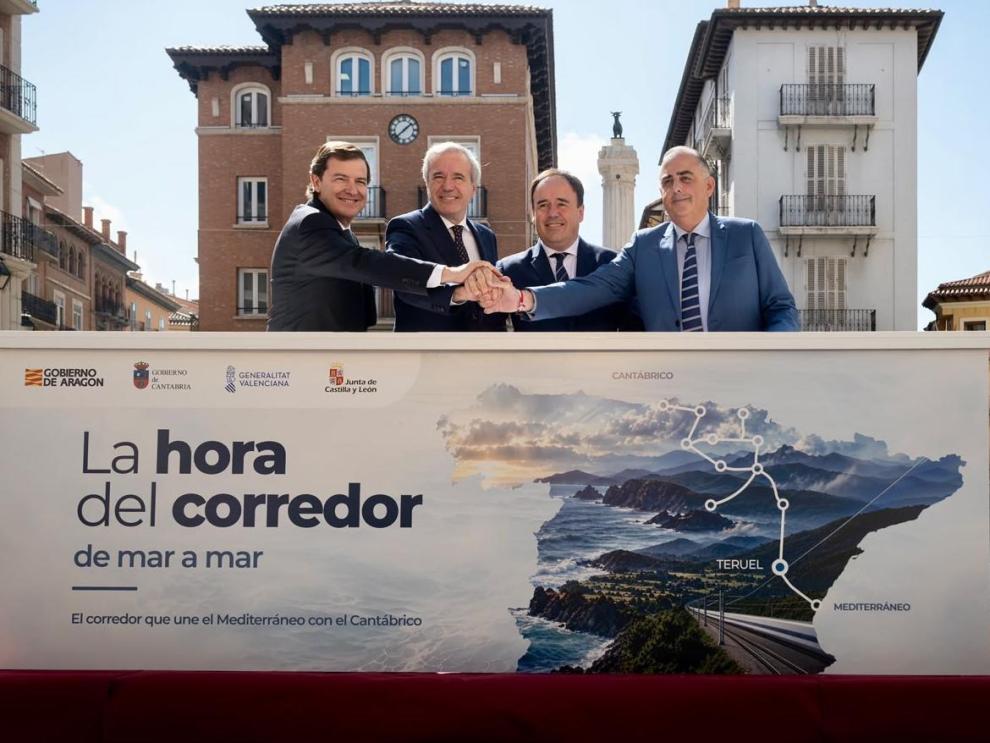 La Declaración de Teruel exige al Gobierno de España un Corredor Cantábrico-Mediterráneo de altas prestaciones en todo su recorrido.